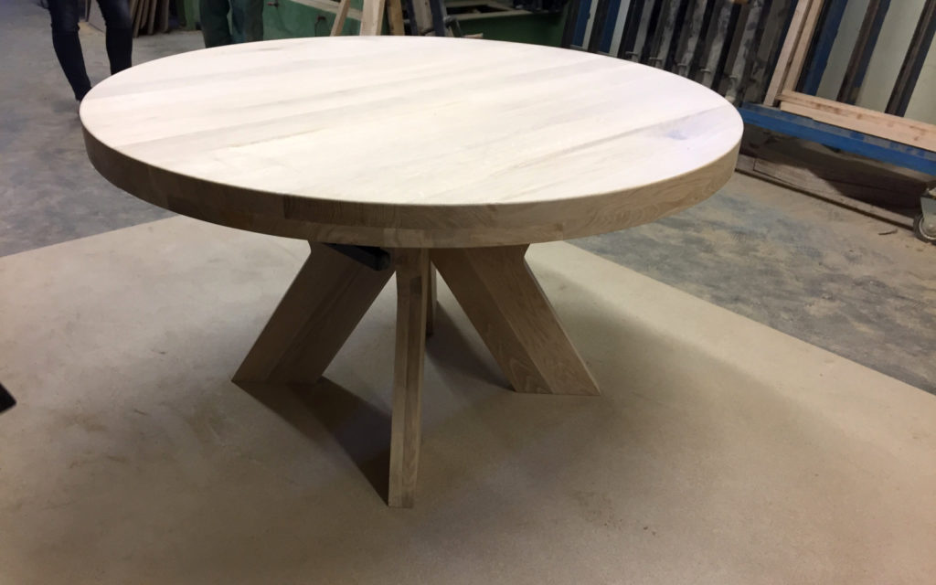 Round folding oak table t10 Renex
